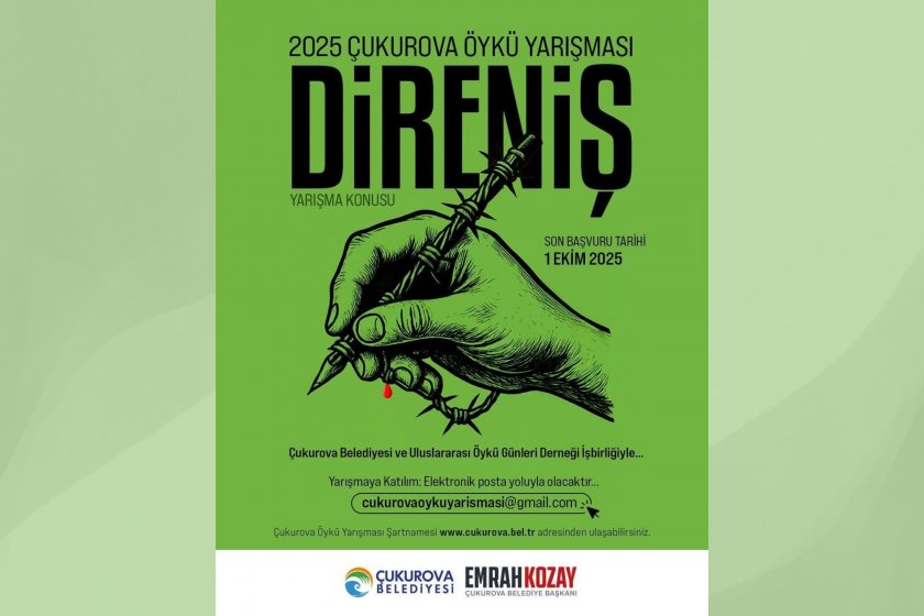 "Direniş" temasıyla düzenlenen Çukurova Öykü Ödülü için son başvuru tarihi 1 Ekim