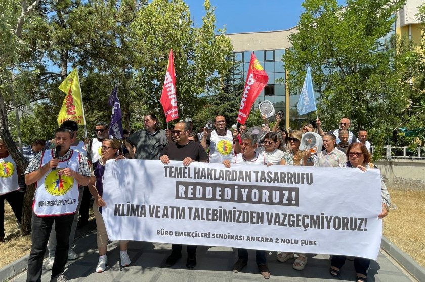 OSTİM’de BES üyeleri eylem yaptı: Klimadan tasarruf olmaz