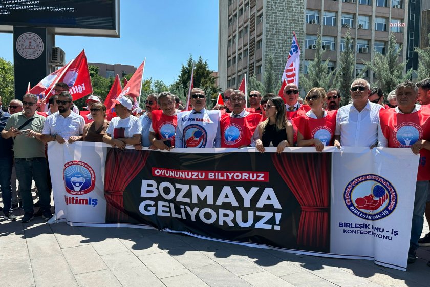 Birleşik Kamu İş ve Eğitim-İş'ten toplu sözleşme eylemi: “Grev hakkı olmadan toplu sözleşmede gerçekleşemez”