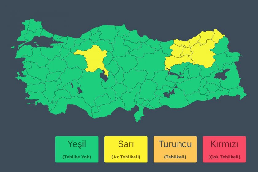 İçişleri Bakanlığı'ndan 9 il için 'sağanak' uyarısı