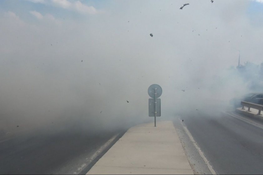 Silivri'de ağaçlık alan yandı: TEM bağlantı yolu trafiğe kapandı
