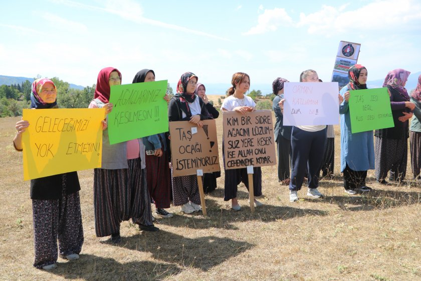 Bolu’da taş ocağı tepkisi: “Suyumuzu bitirecekler”