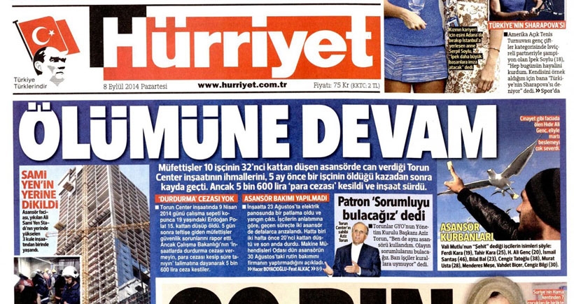 Asansör faciasının mimarı Torunlar’a Hürriyet’ten ödül