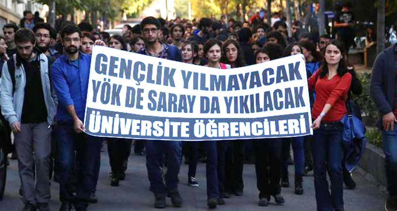 Ankara Üniversitesi'nde YÖK protestosu