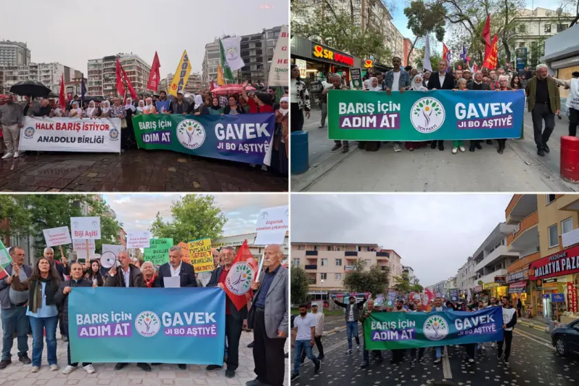 Birçok kentte 'Barış için adım at' yürüyüşü: 
