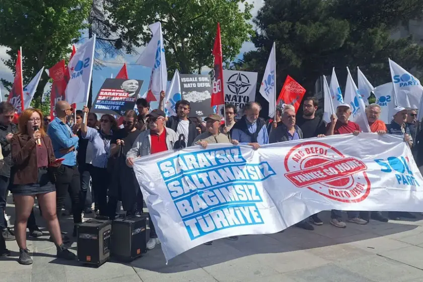 SOL Parti'den Dolmabahçe'ye 'Bağımsızlık Yürüyüşü': 'Bu çağrı NATO zirvesine karşı birleşik mücadele çağrısıdır'