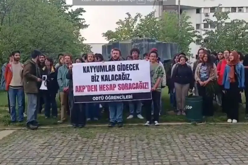 ODTÜ öğrencilerinden mutlak butlan protestosu: Kayyumlar gidecek, biz kalacağız
