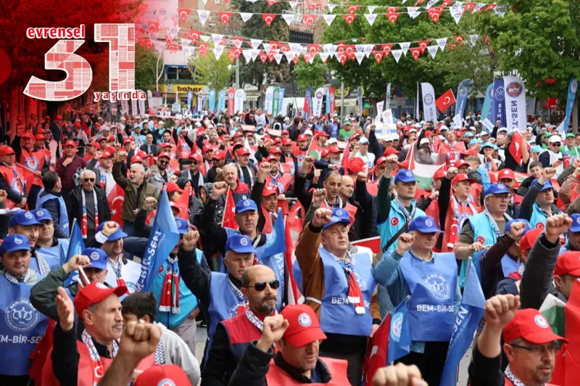 Evrensel'in yeni yaşına sendikalardan selam var