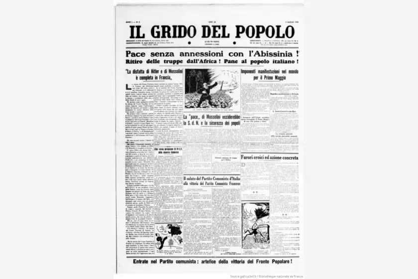 Il Grido del Popolo gazetesinin bir sayısı