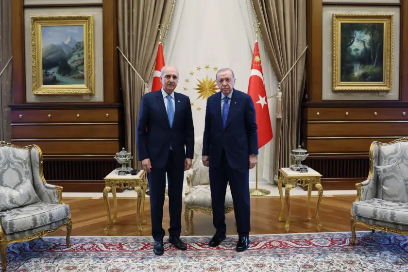 Numan Kurtulmuş ve Cumhurbaşkanı Erdoğan, Saray'da görüştü