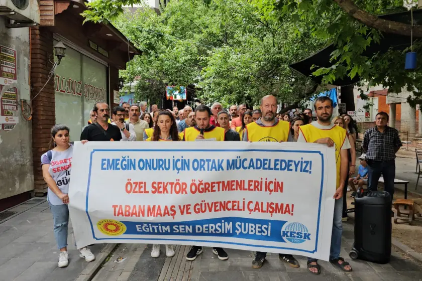Dersim’de öğretmenlere yönelik polis şiddeti protesto edildi