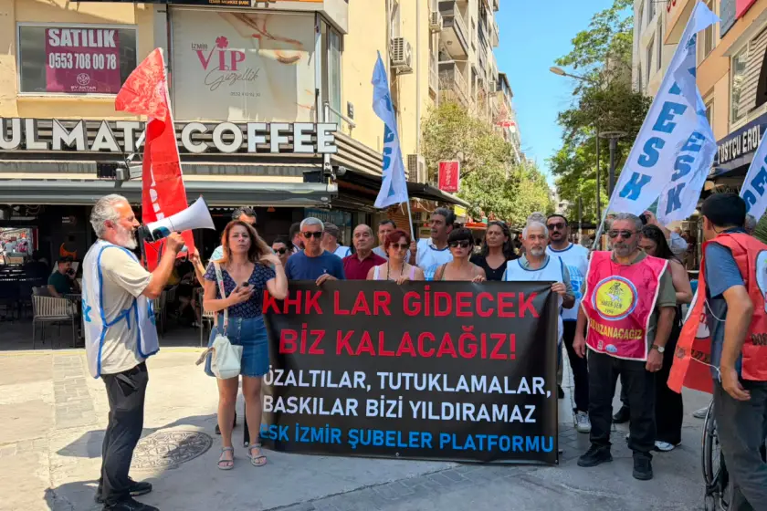 KESK İzmir’den gözaltı tepkisi: “Mücadelemizden geri adım atmayacağız”