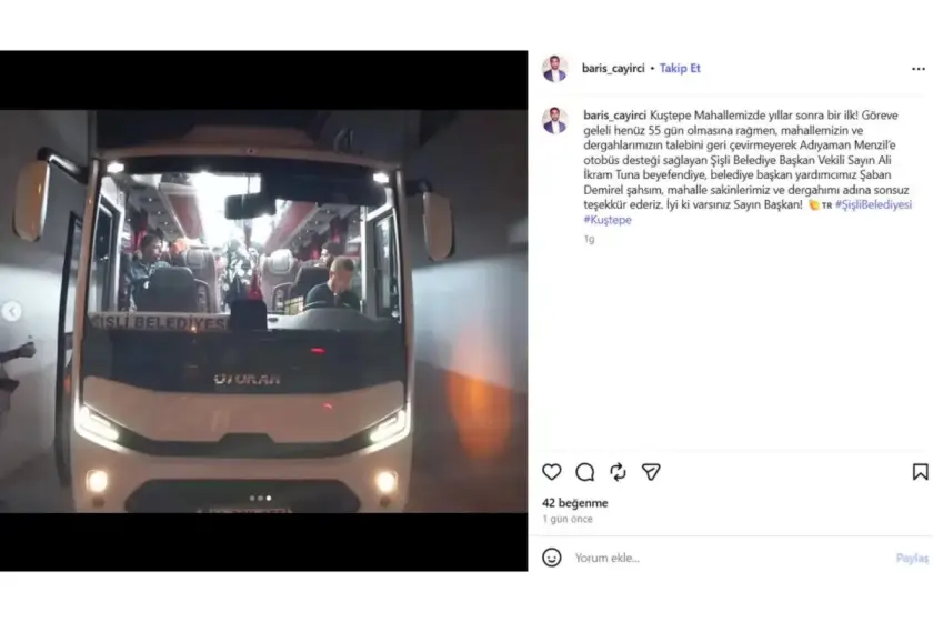 Şişli Belediyesi kayyımından Menzil cemaatine ücretsiz otobüs