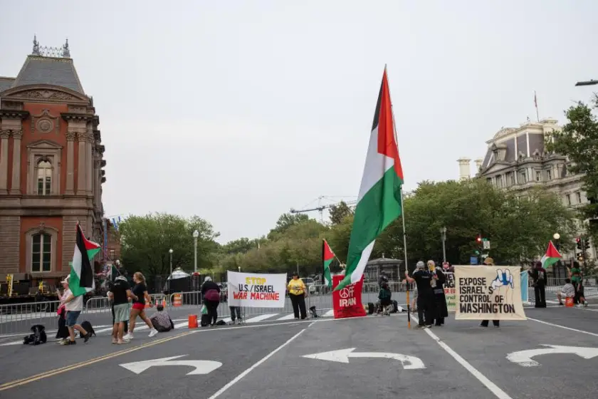 Beyaz Saray önünde Netanyahu protestosu