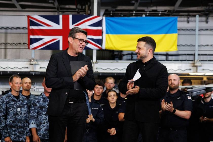 İngiltere'nin yeni Başbakanı Andy Burnham ve Ukrayna Devlet Başkanı Volodimir Zelenskiy