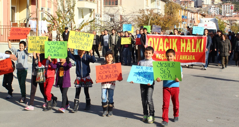 Ovacık’a yapılacak çöp tesisine protesto