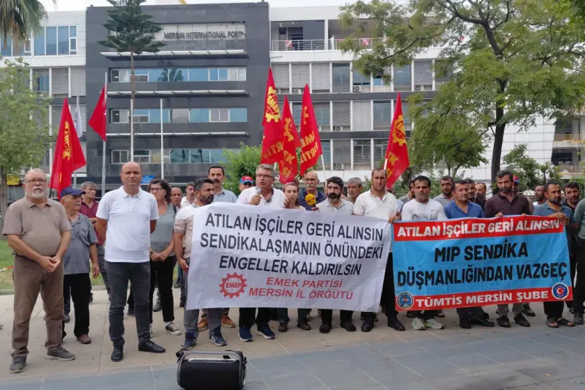 Mersin Limanı’nda 241 gündür direnen işçilere EMEP’ten ziyaret: 