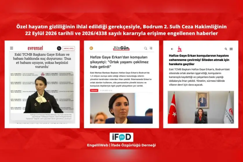 Eski Merkez Bankası Başkanı Hafize Gaye Erkan hakkındaki haberlere erişim engeli