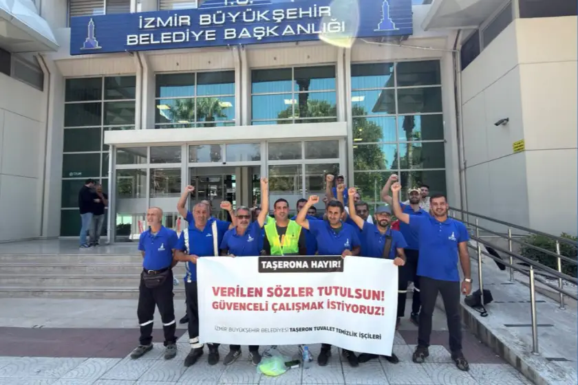 Modüler tuvalet işçilerinin eylemi 45'inci gününde: “Taşeron düzenine son verilsin, güvenceli iş sağlansın”