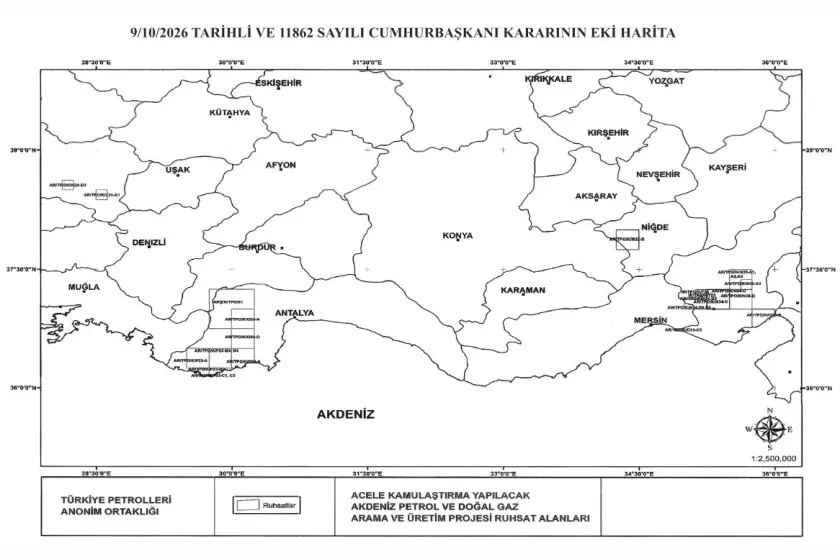 Fotoğraf: 11862 sayılı Cumhurbaşkanı kararının eki harita