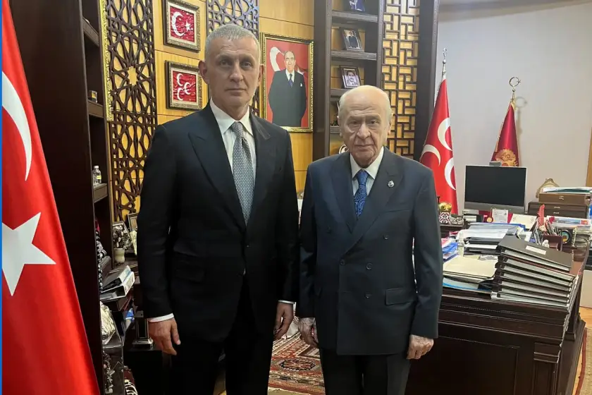 TFF Başkanı Hacıosmanoğlu, Devlet Bahçeli'yi ziyaret etti