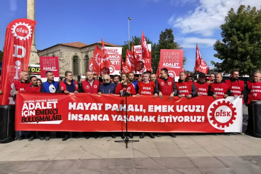 DİSK'in 'Emekçi Buluşması' Tekirdağ'da: Gelirde, vergide ve ülkede adalet istiyoruz