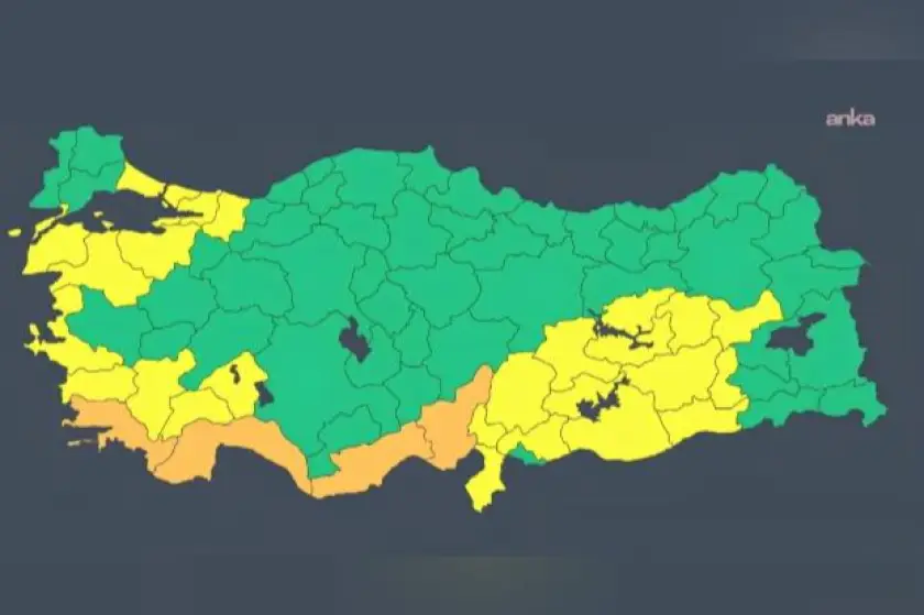 İçişleri Bakanı Çiftçi'den kuvvetli yağış uyarısı: 25 il için sarı, 4 il için turuncu kod
