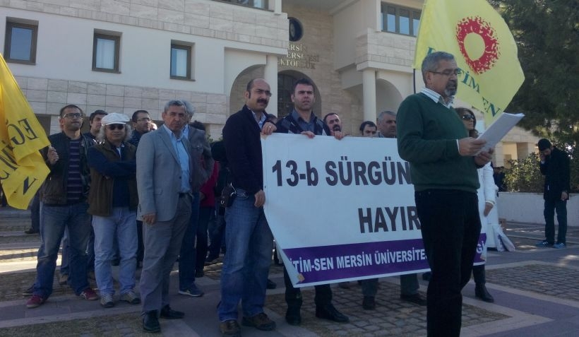 Mersin Üniversitesi’nde sürgüne tepki