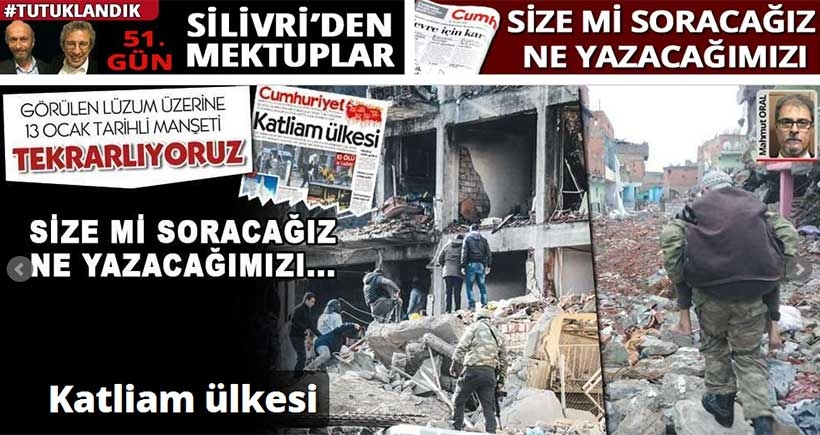 Size mi soracağız ne yazacağımızı' diyen Cumhuriyet'in internet sitesine erişilemiyor