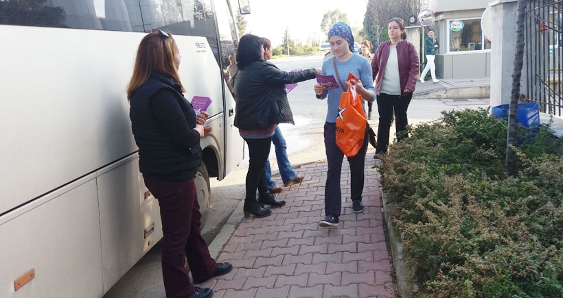 Emek Partili kadınlar Antalya OSB'de kadınları 8 Mart’ta alanlara çağırdı