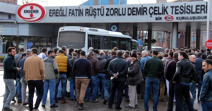 Erdemir işçisinden sessiz tepki