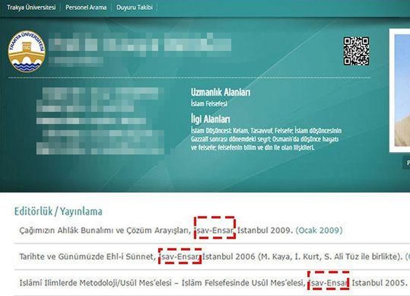 FBI'ın 'çocuk pornosu' için ihbar ettiği ilahiyatçının kitapları Ensar tarafından basılmış!