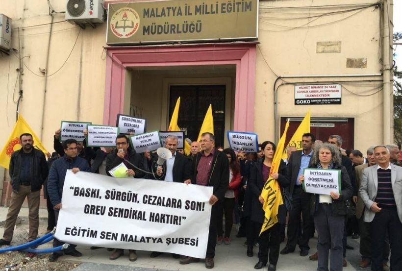 Malatya’da eğitim emekçilerine dönük baskılara tepki