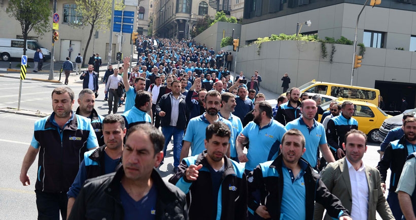 İSPARK işçileri yürüdü: Can güvenliği talep ettiler