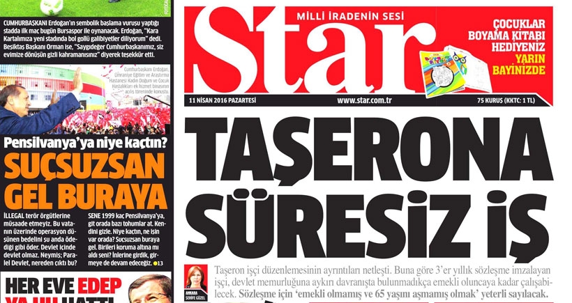 Star’ın 'Taşerona süresiz iş' haberi kendi kendini tekzip ediyor!