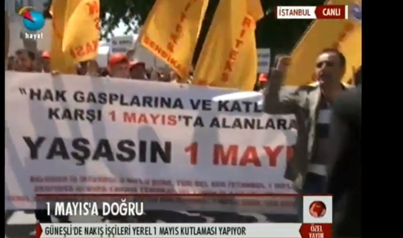 Güneşli'de nakış işçilerinden 1 Mayıs yürüyüşü