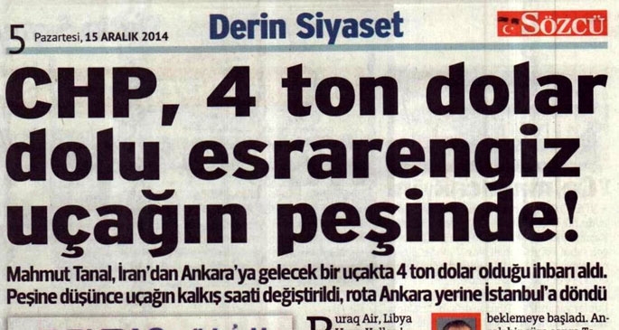 CHP dolar yüklü uçağın peşinde!