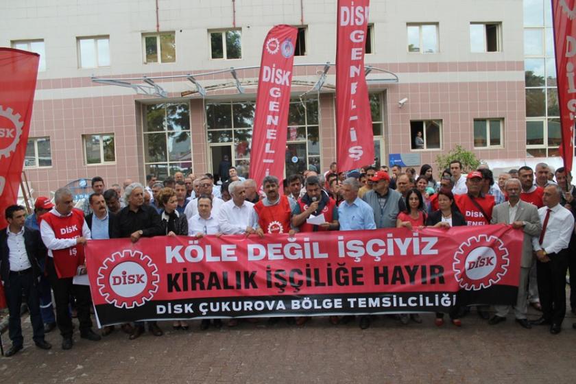 Adana’da DİSK eylemi: Kölelik yasası geri çekilsin