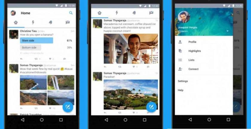 Twitter'ın Android uygulaması yeni görünümüne kavuştu