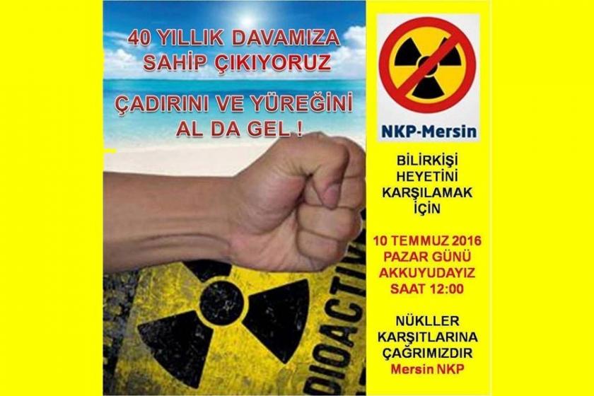 Mersin NKP'den nükleere karşı eylem çağrısı