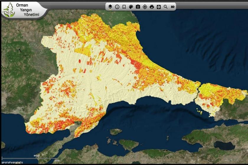 İstanbul ormanlarının yangın risk haritası hazırlandı