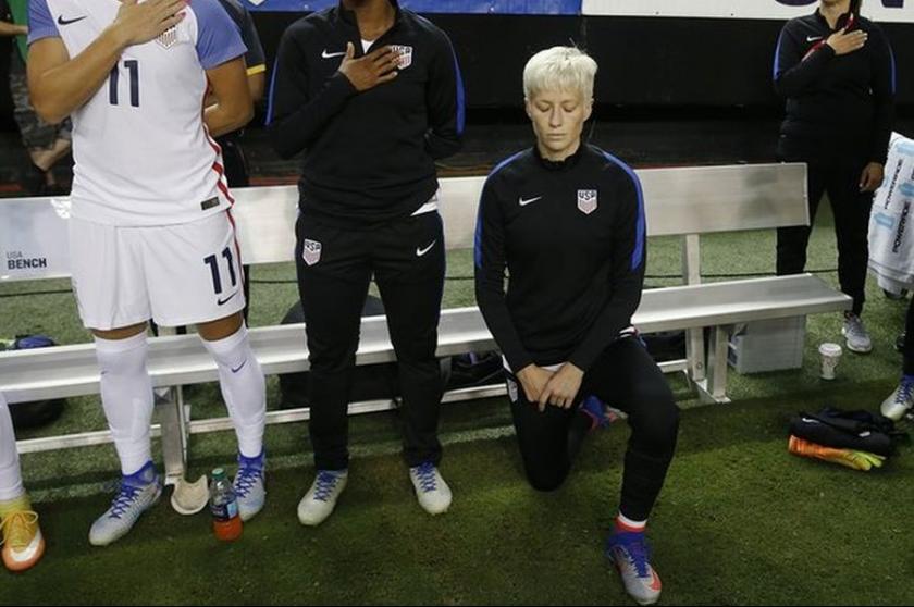 Rapinoe eşitsizliğe karşı eylemleri sürdürüyor