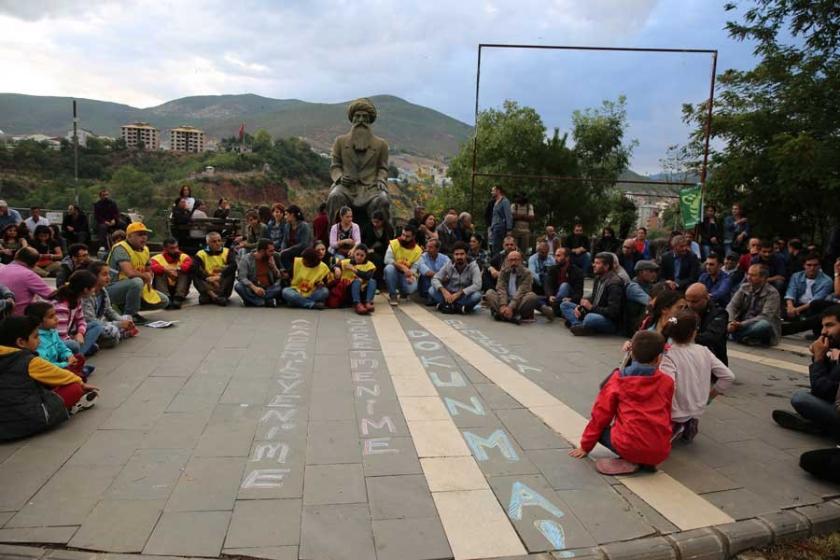 Dersim'de eğitimcilere destek eylemi 3. gününde