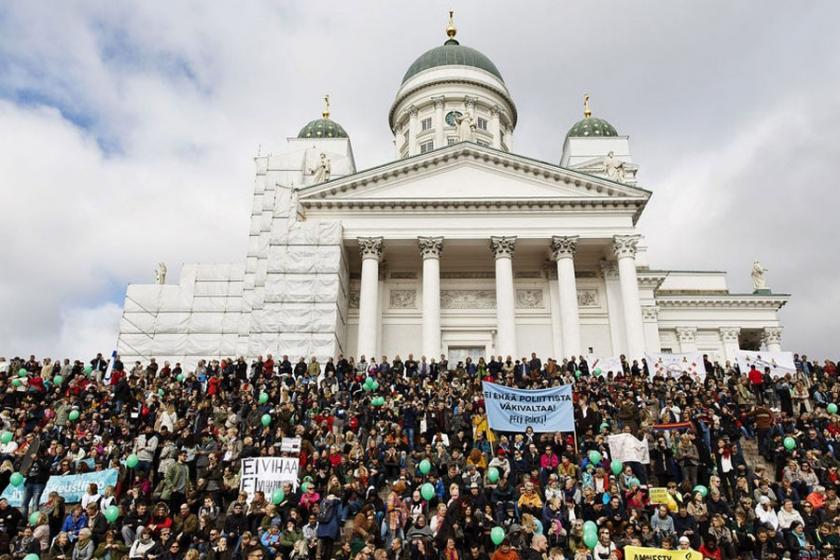 Finlandiya’da binler ırkçılığa ‘Yeter artık’ dedi 