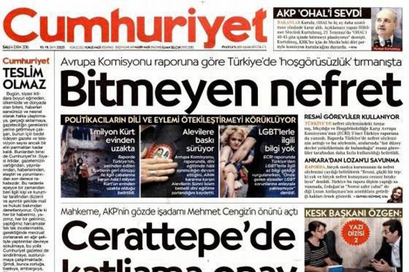 Cumhuriyet, okurlarına seslendi: Cumhuriyet teslim olmaz