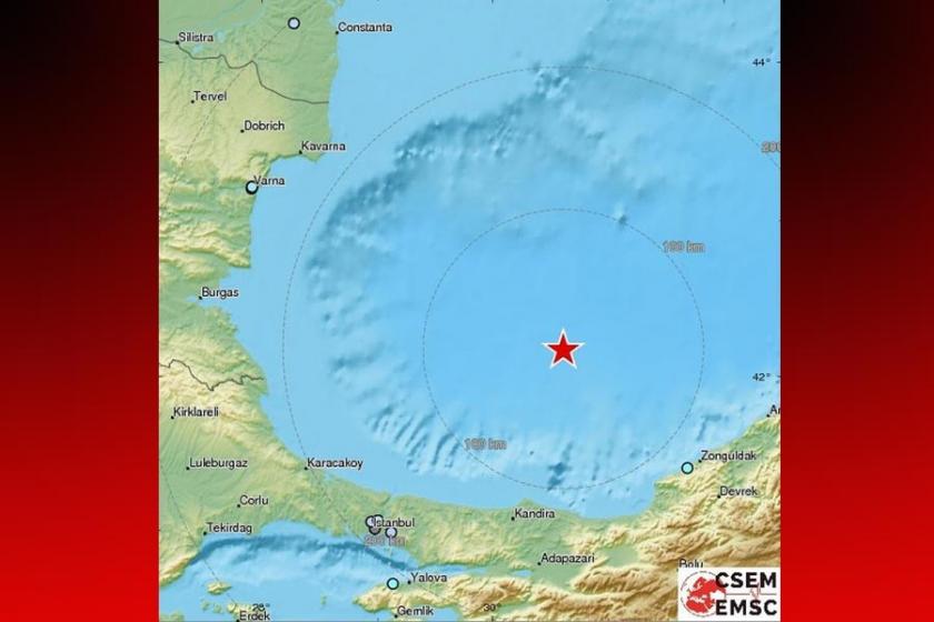 Karadeniz'de 5 şiddetinde deprem