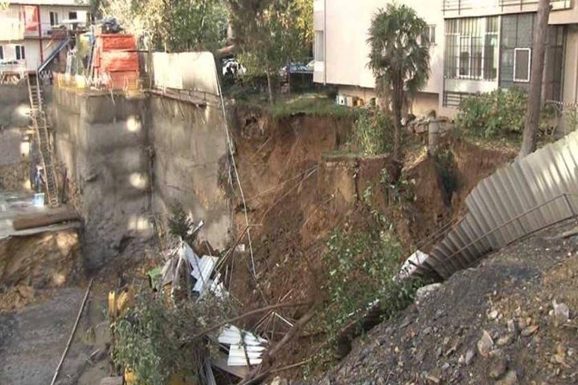 Kadıköy'deki inşaatta toprak kayması