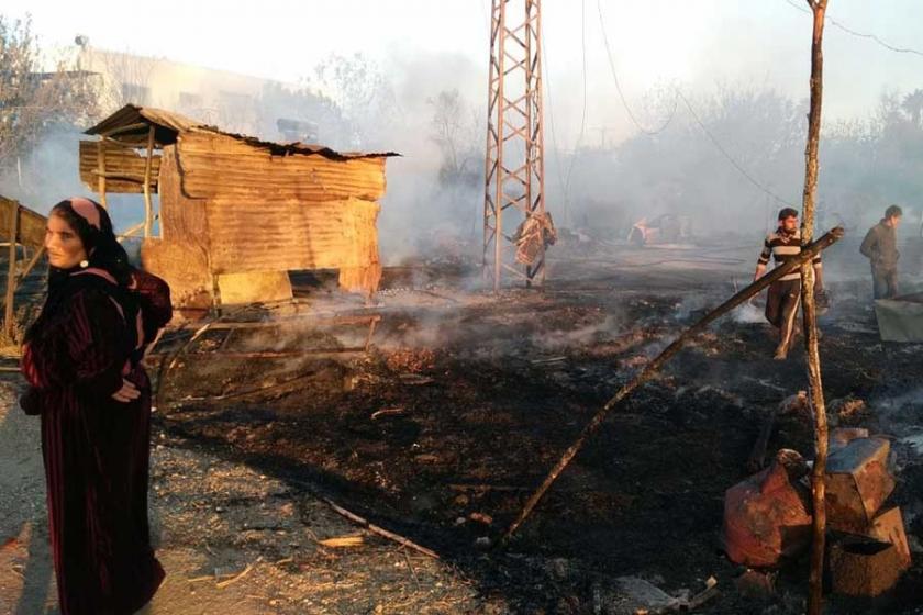 Adana'da tarım işçilerinin çadırları yandı