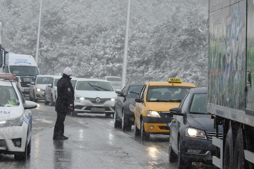 Çorum'da taşımalı eğitimde 1 günlük kar tatili