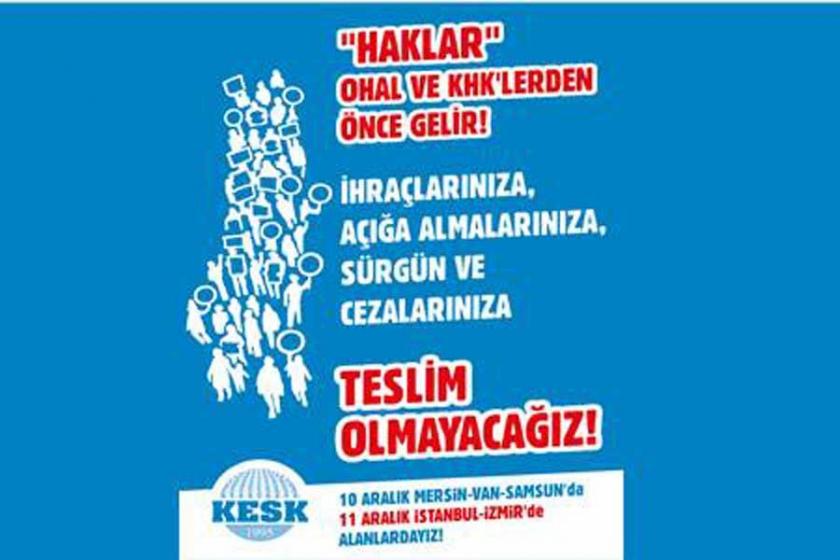 KESK'in İstanbul mitingi yasaklandı